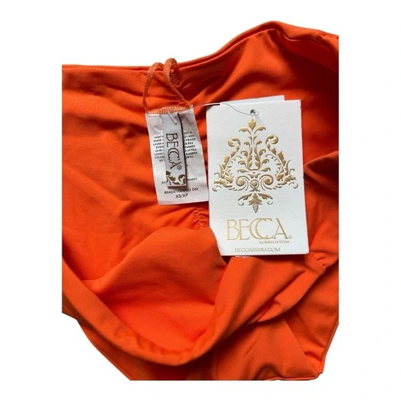 Becca by Rebecca Virtue Orange Bikini Bottoms - Picture 3 of 4